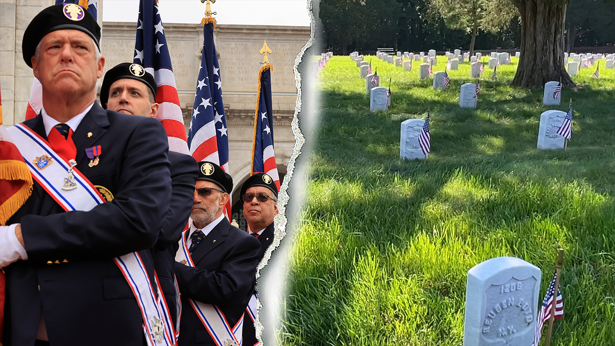 Knights of Columbus and national park cemetery on Memorial Day split