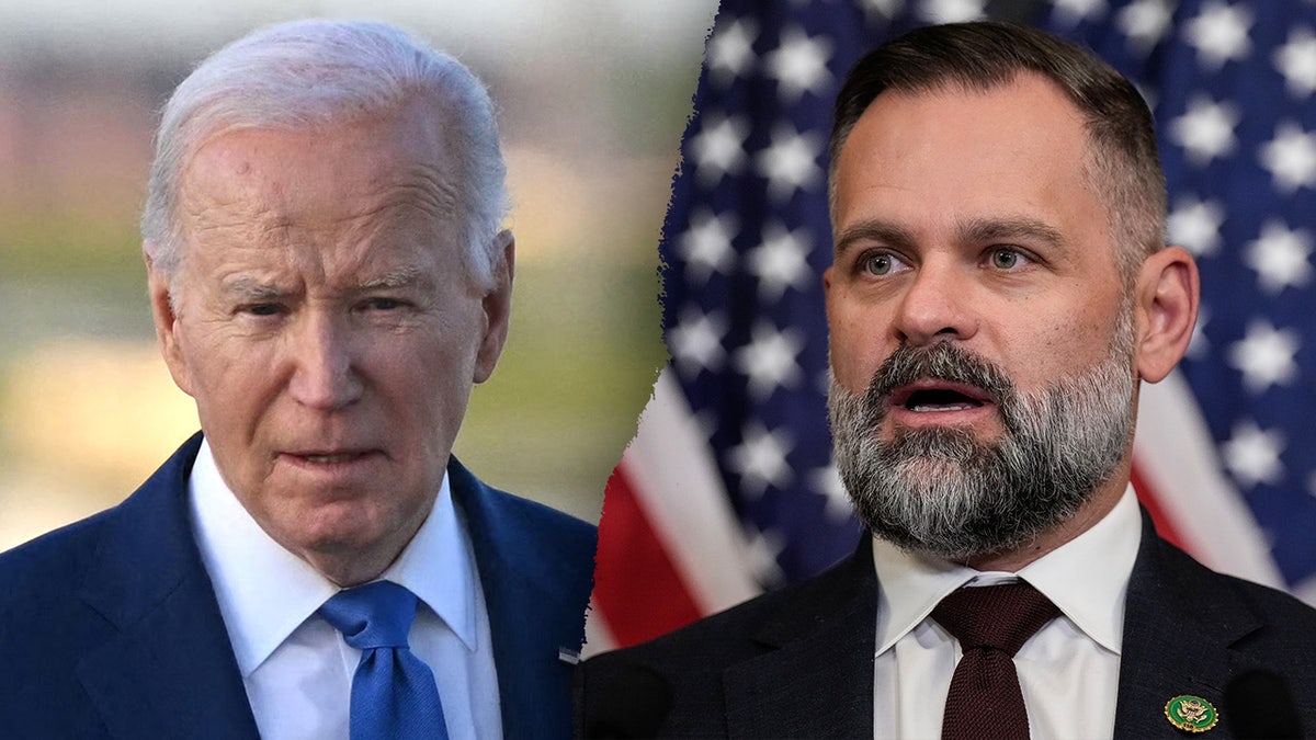 A divided  representation  of President Biden and Rep. Cory Mills