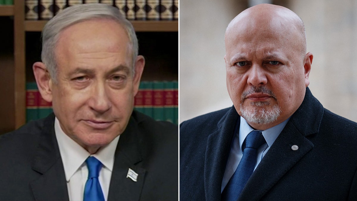 Israeli Prime Minister Benjamin Netanyahu and ICC chief prosecutor Karim Khan