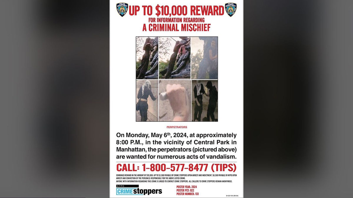 NYPD alert on WWI vandals
