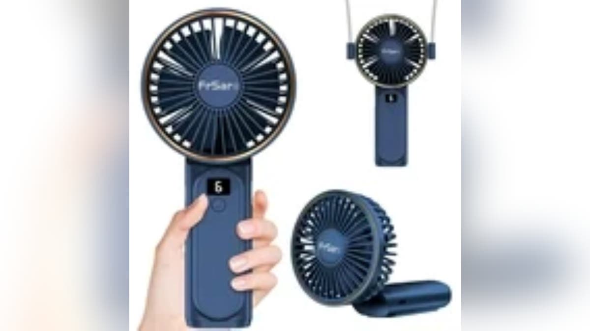 A handheld fan will keep you cool.