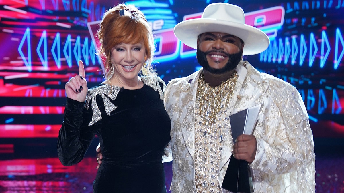 Reba McEntire and Asher HaVon during "The Voice" finale