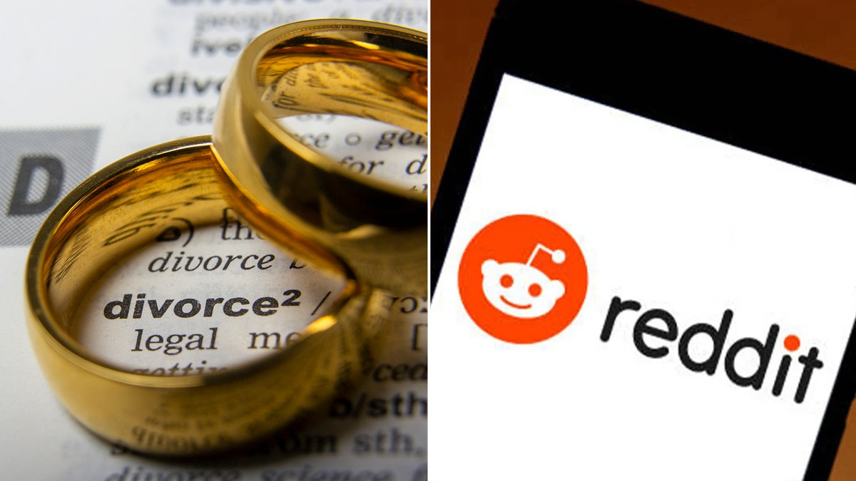 split of wedding rings complete nan connection "divorce" and nan Reddit logo