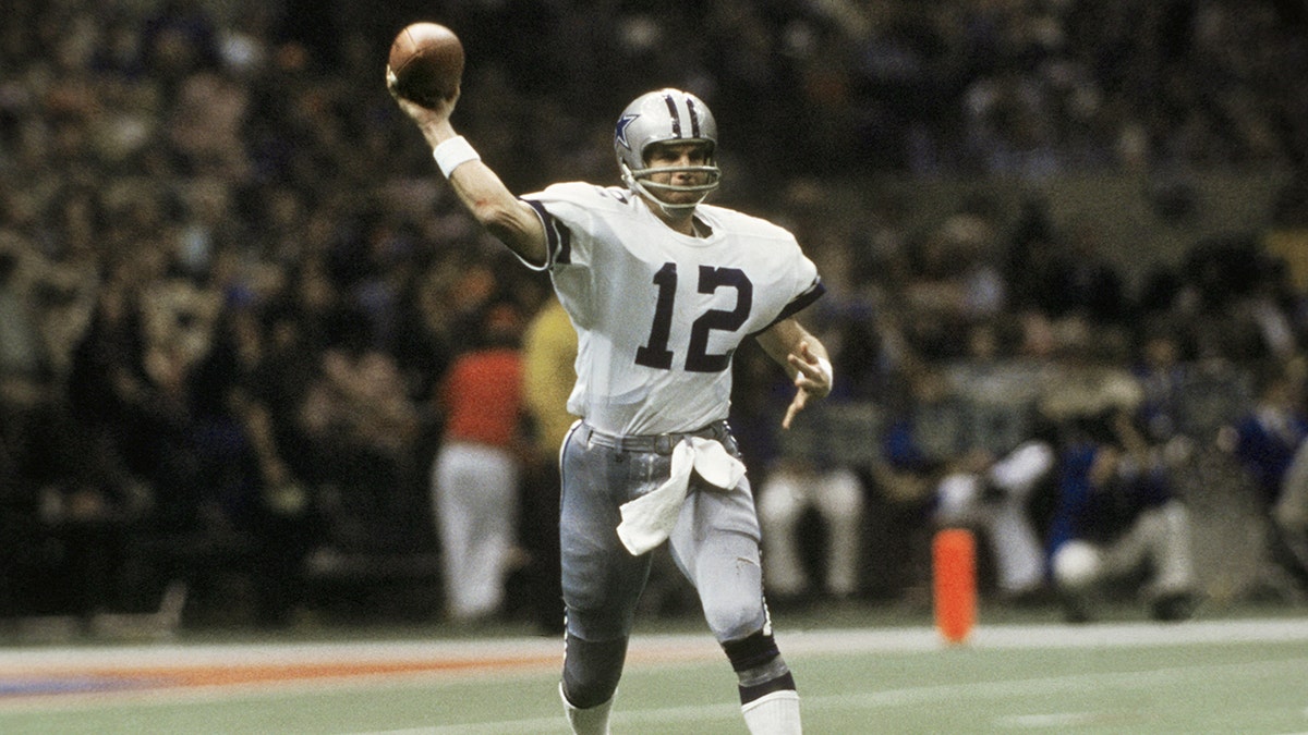 Roger Staubach during Super Bowl