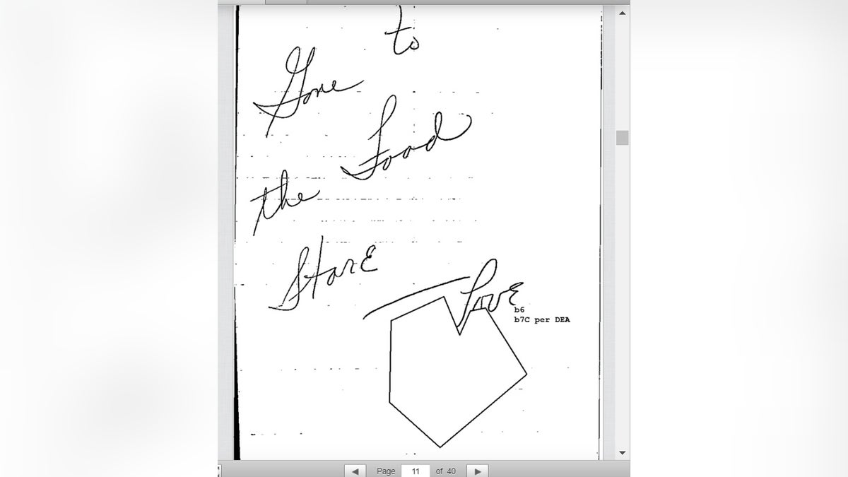 Many of the letters in the steno notebook were signed "love" with a redacted name.