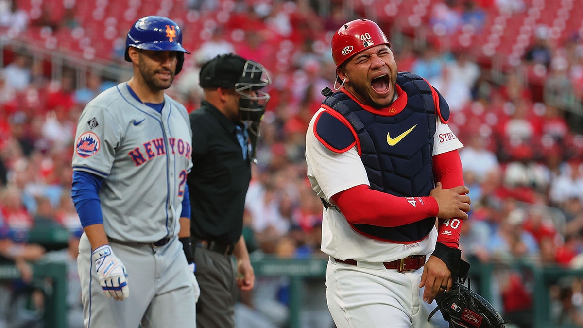 Mets' JD Martinez breaks Cardinals' Willson Contreras' arm in freak  accident on catcher's interference | Fox News