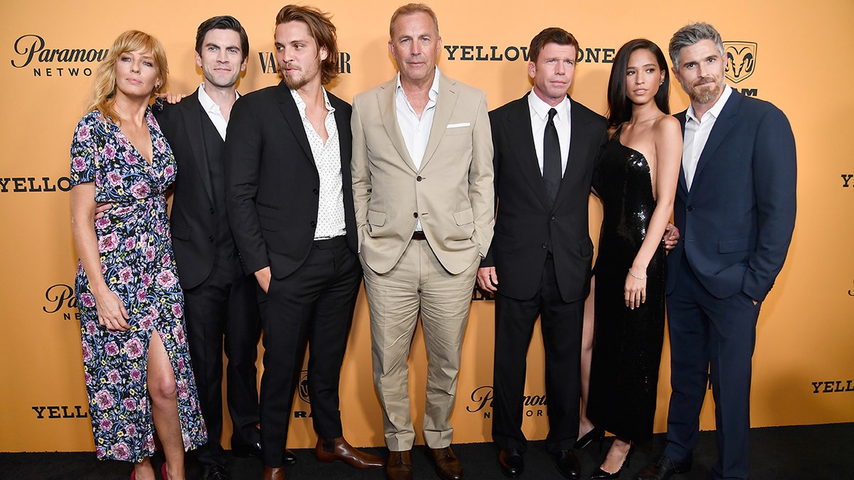 The cast of "Yellowstone" on the red carpet.