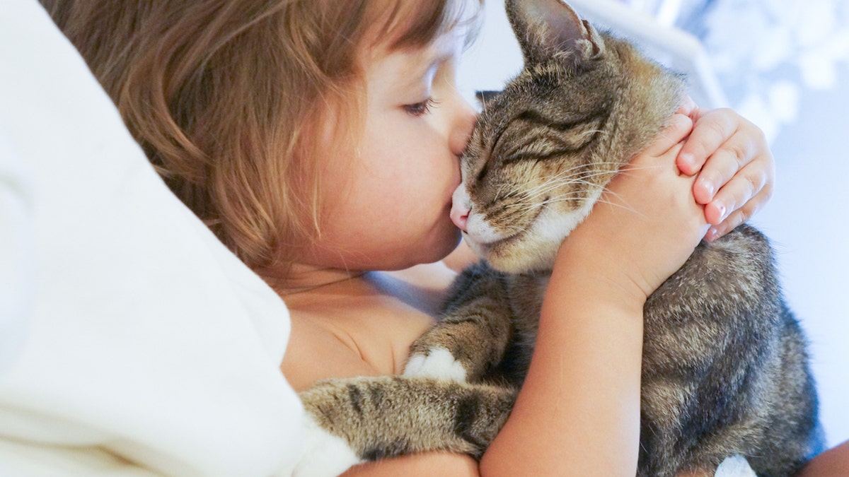 Young girl with cat