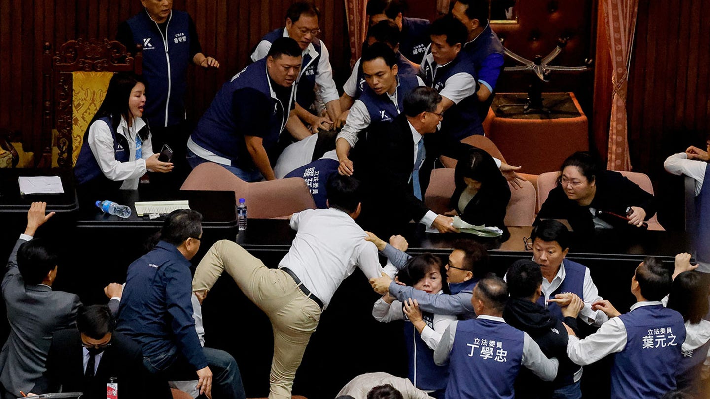 Taiwan Parliament Erupts in Brawl Over Controversial Reforms