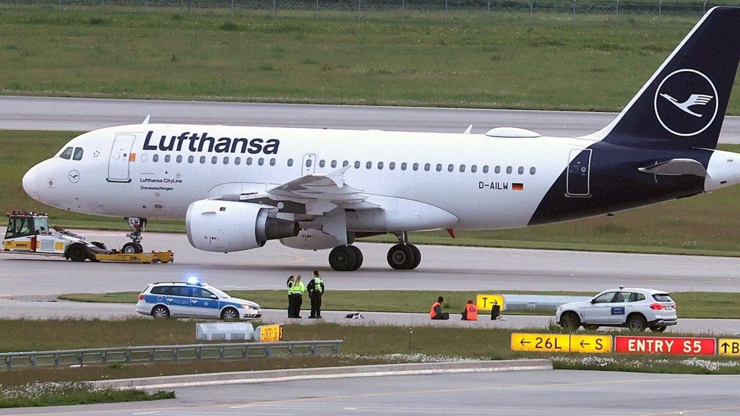 Climate Protesters Cause Flight Cancellations at Munich Airport by Gluing Themselves to Runway