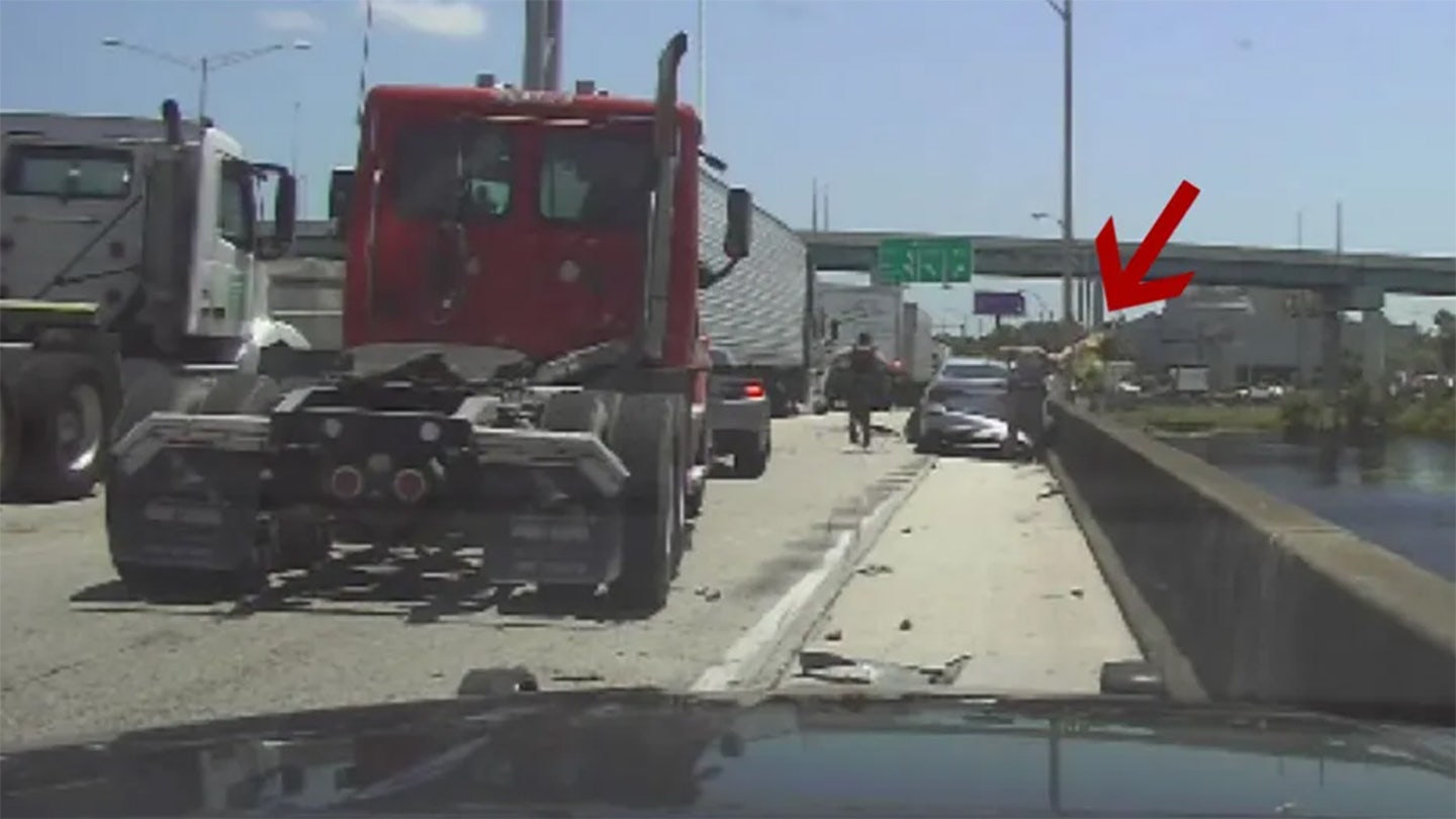 Wild Miami Police Chase Ends in Dramatic Ramp Jump and Water Rescue