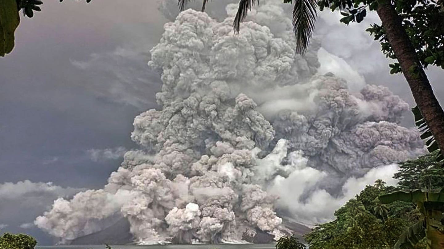 Volcanic Eruptions Rock Mexico and Indonesia