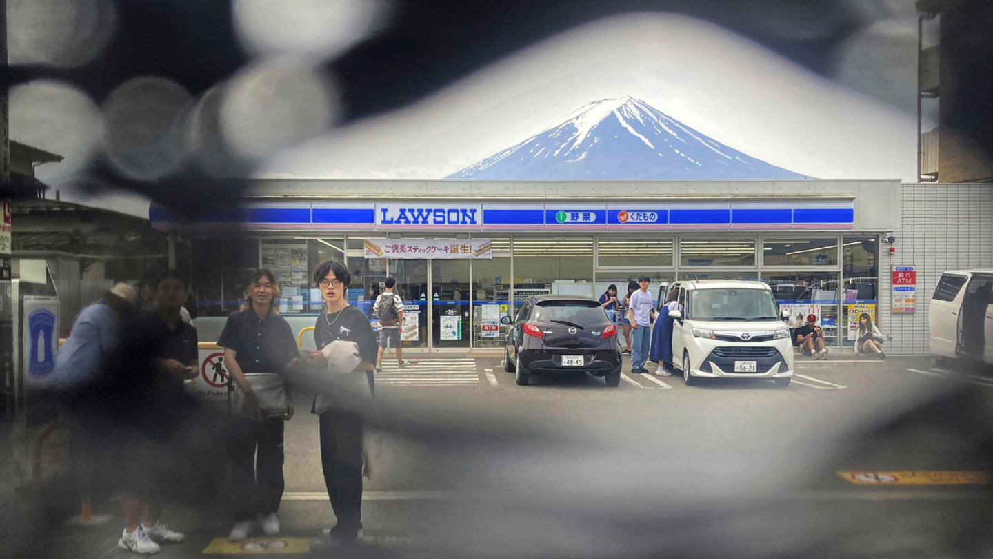 Holes discovered in giant screen built to prevent tourists from snapping photos of Japan's Mount Fuji