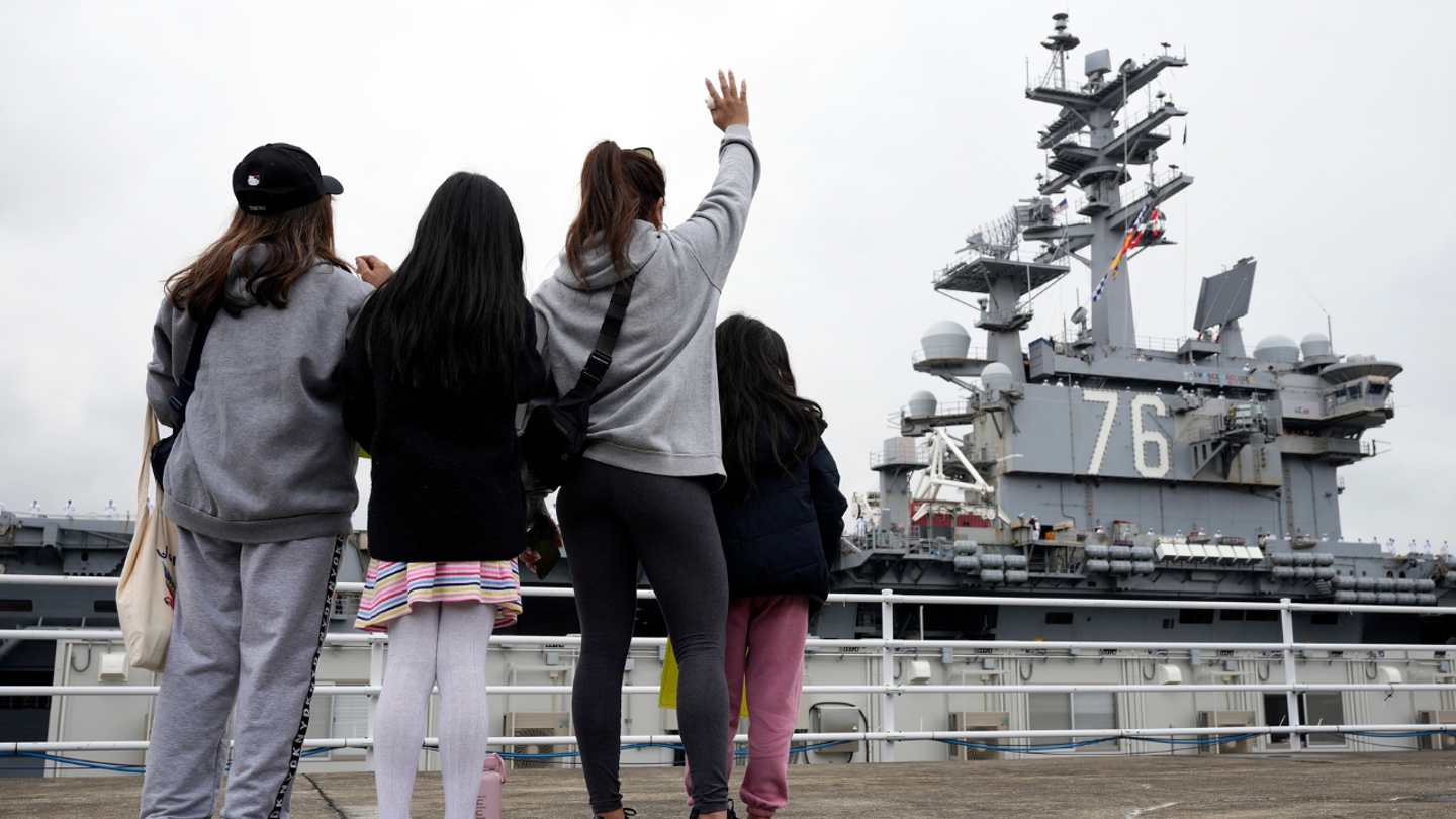USS Ronald Reagan leaves Japan home port