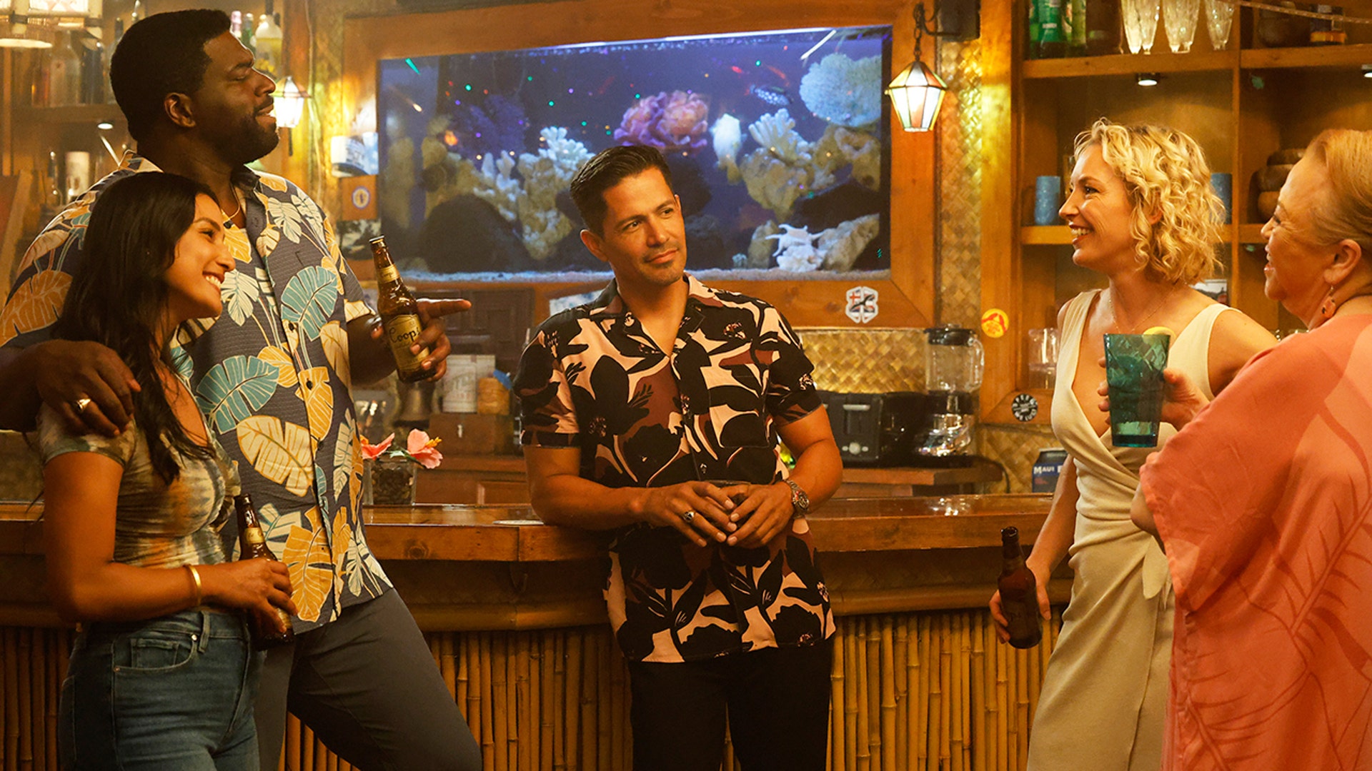 "Magnum P.I." cast in a screengrab from the show