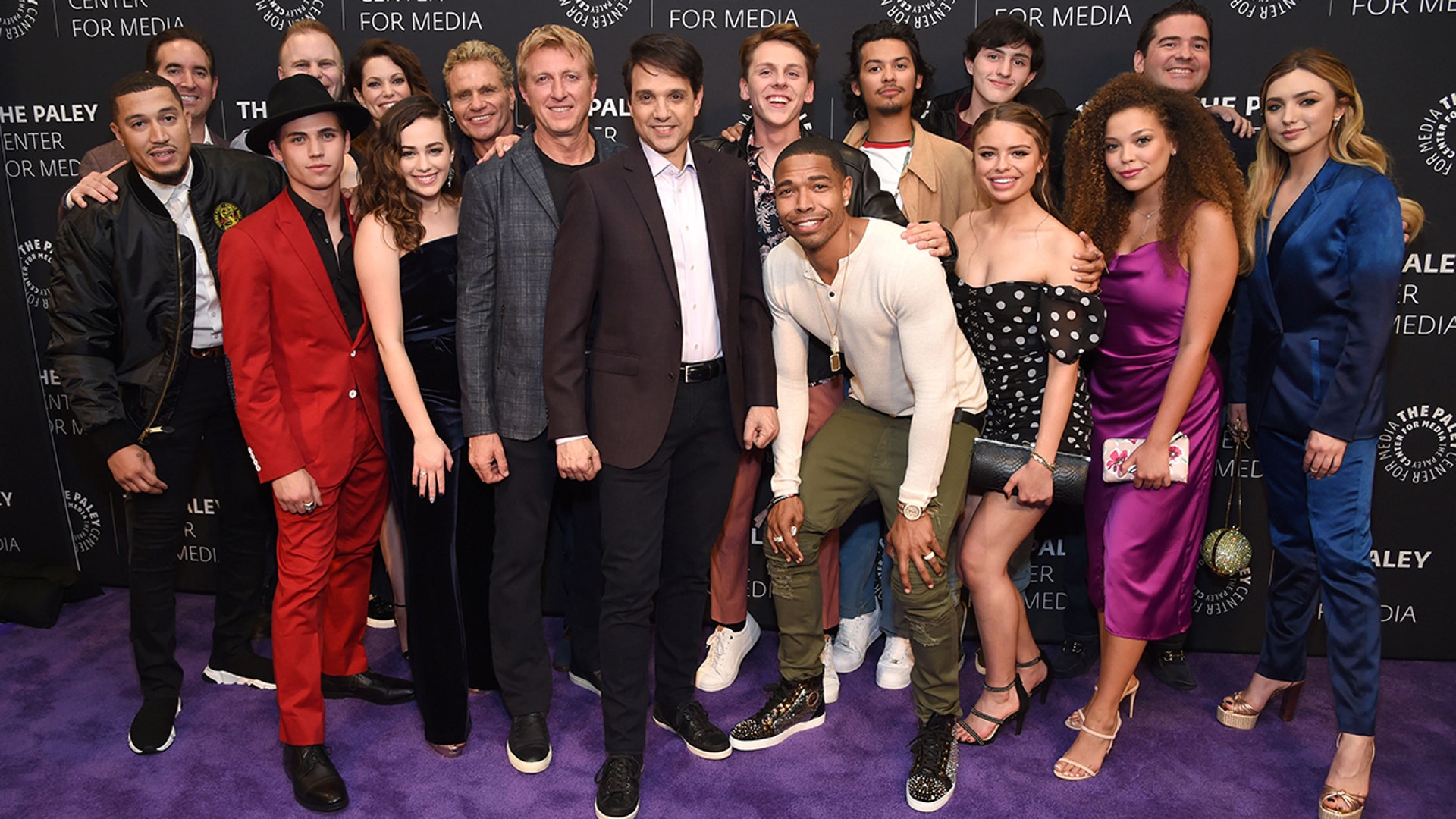 Cast of "Cobra Kai" on the red carpet at Paley Fest