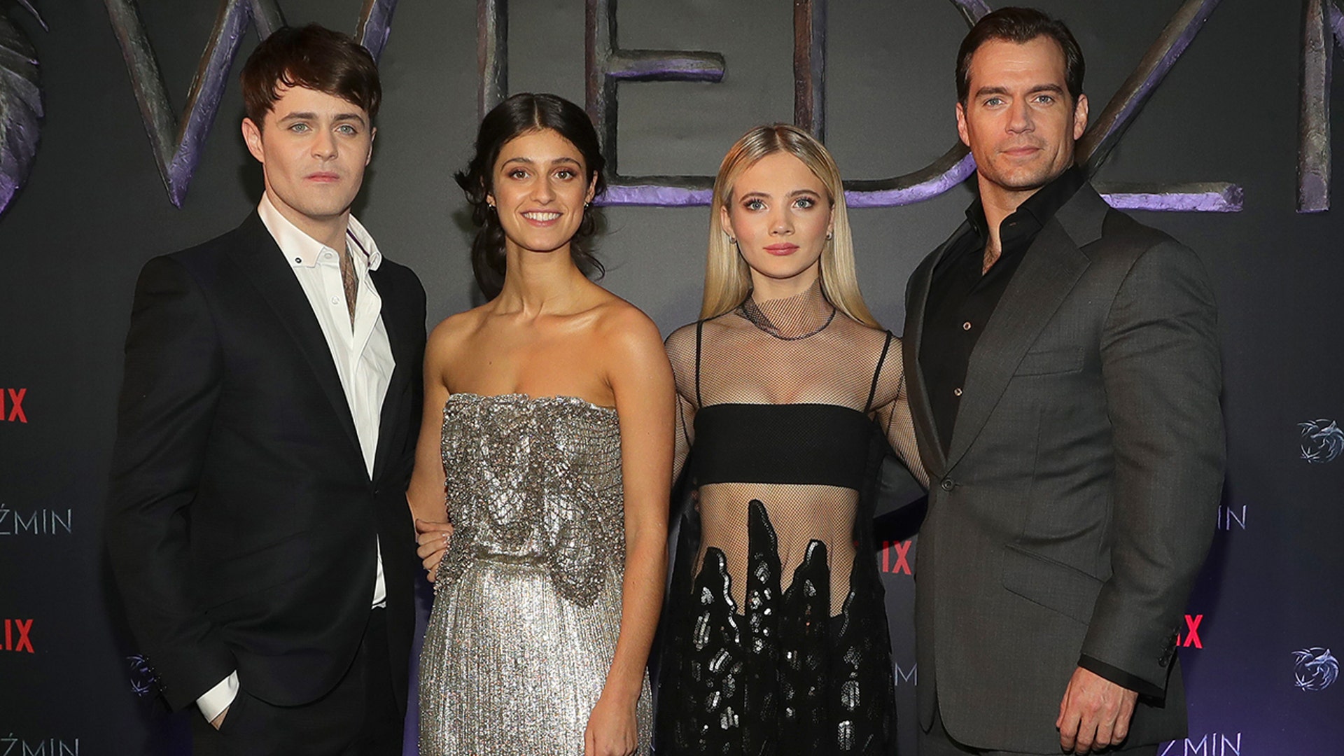 "The Witcher" cast on the red carpet in Warsaw.