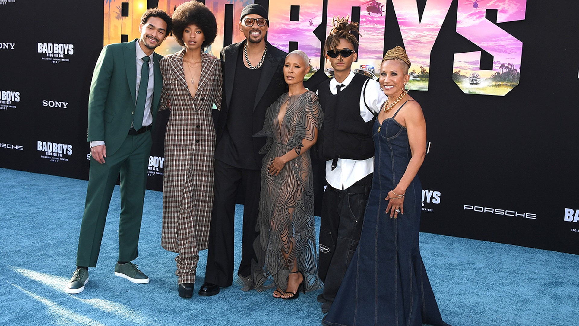Will Smith walked the red carpet at the Los Angeles premiere of his new movie "Bad Boys: Ride or Die," with his whole family.
