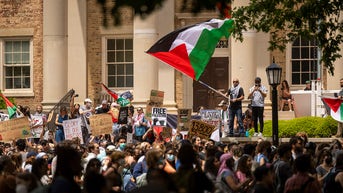 Anti-Israel agitators rock prominent university, vandalize building, remove American flag - Fox News