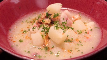Rhode Island clear-broth clam chowder truly captures the essence of the ocean