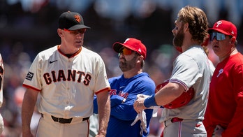 Phillies, Giants' benches clear after sequence of close pitches nearly hit Phillies' Bryce Harper