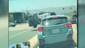 Los Angeles County Deputy's Cruiser Sent Airborne in Intersection Collision