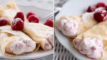 Delicate and delicious raspberry cream buttermilk crepes for Mother's Day: 'Suited to treating moms'