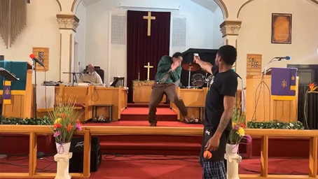 Shocking church video shows gunman rush pastor during Sunday sermon