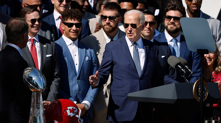 Kansas City Chiefs visit the White House after Super Bowl victory