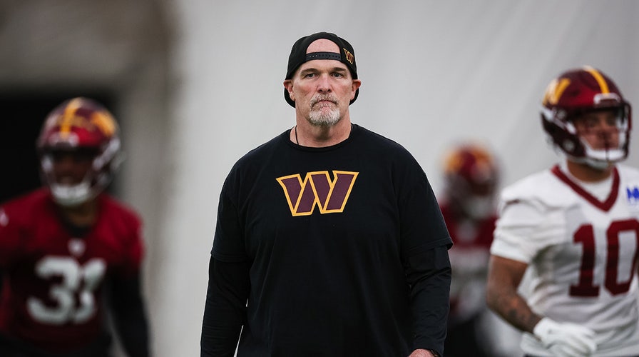 Commanders Coach Dan Quinn Wore a Redskins-Themed Shirt to Practice