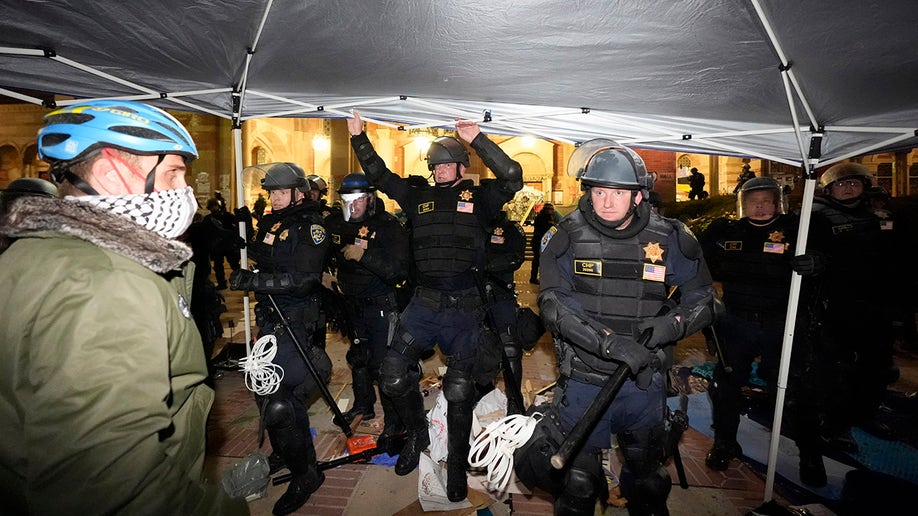 Police at UCLA encampment