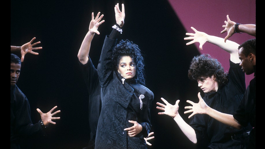 Janet Jackson performing at the American Music Awards