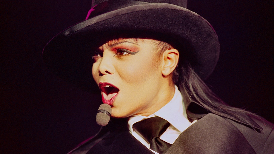 Janet Jackson performing on stage