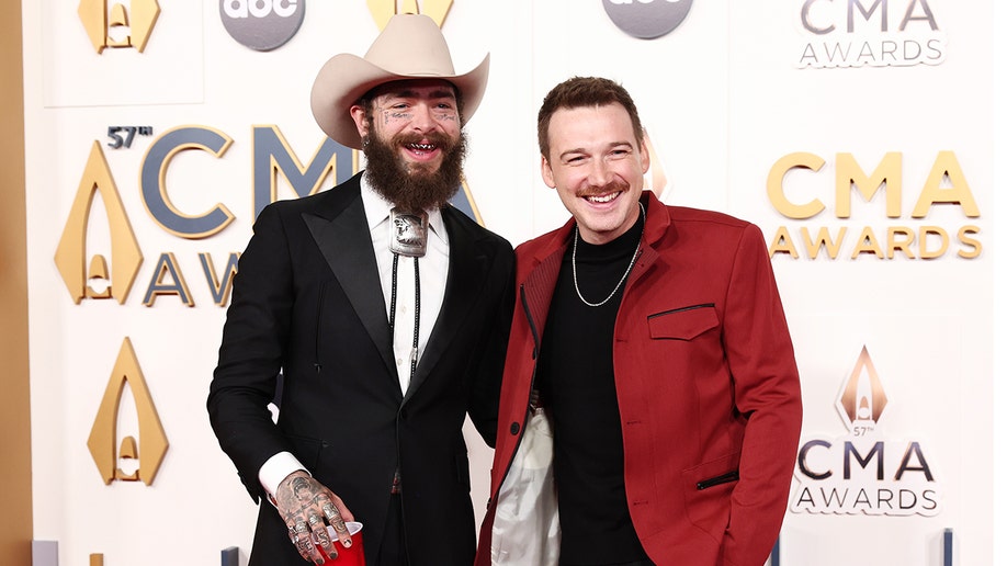 Post Malone and Morgan Wallen at the CMA Awards