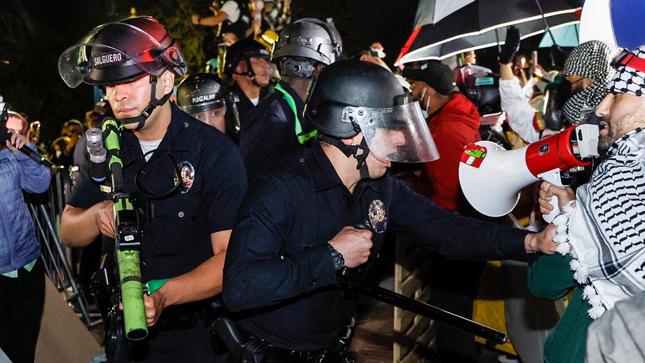 Riot police at UCLA arrest anti-Israel agitators, dismantle encampment after tense confrontation
