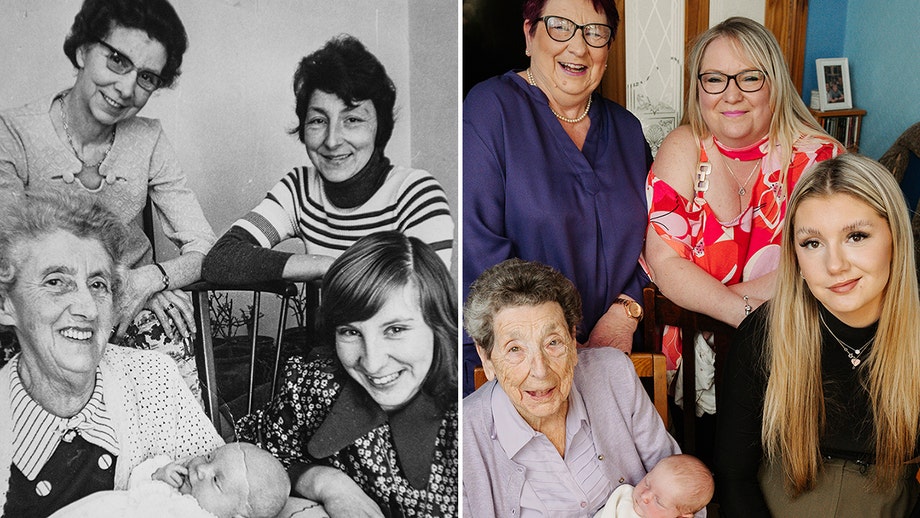 Family celebrates 5 generations of women for second time in its history, recreates photo from decades earlier