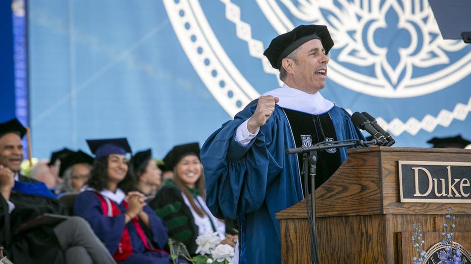 Jerry Seinfeld's wife applauds Duke crowd who drowned out anti-Israel protesters during commencement speech