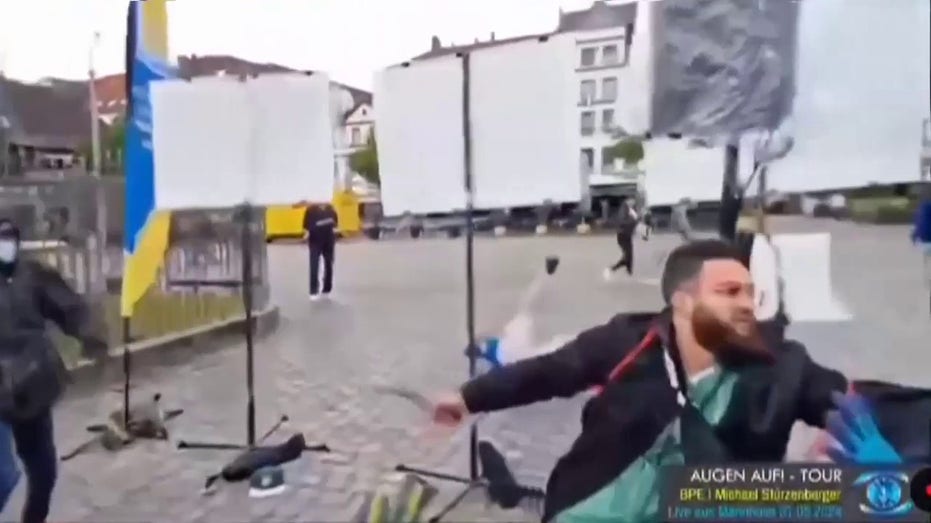 Anti-Islam activist stabbed in Germany attack caught on video