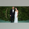 Matt Damon and his wife Luciana Barroso wear black and white Dior at the met gala