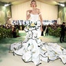 Supermodel Gigi Hadid wears white dress to Met Gala 2024.