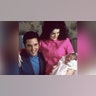 Elvis and Priscilla Presley with their newborn daughter Lisa Marie