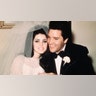 Elvis and Priscilla Presley on their wedding day.
