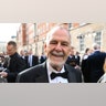 Actor Ian Gelder wears suit and bow tie to premiere.