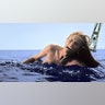 Susan Backlinie in the opening scene of "Jaws" struggling