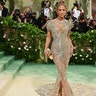 Jennifer Lopez wears mermaid gown on the Met Gala red carpet.