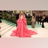 Jessica Biel sports billowing pink gown to the Met Gala.