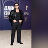 Russell Dickerson in all black at the ACMs