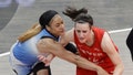 Chicago Sky guard Chennedy Carter (7) guards Indiana Fever guard Caitlin Clark (22) on June 1, 2024, at Gainbridge Fieldhouse in Indianapolis, Indiana. - Fox News