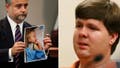 Justin Ross Harris crying and a prosecutor showing a picture of his son