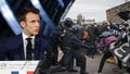 French President Emmanuel Macron split with violent protests in 2023 over his controversial pensions policy proposal.